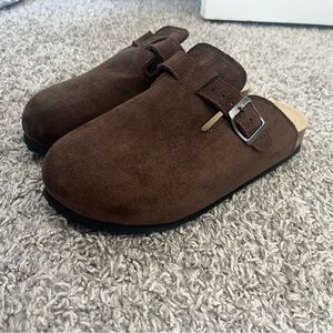 Suede Slip-On Clogs